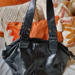 Francesco Biasia Black Bowler Satchel